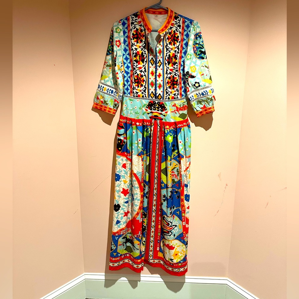 Multicolor Bohemian Maxi Dress